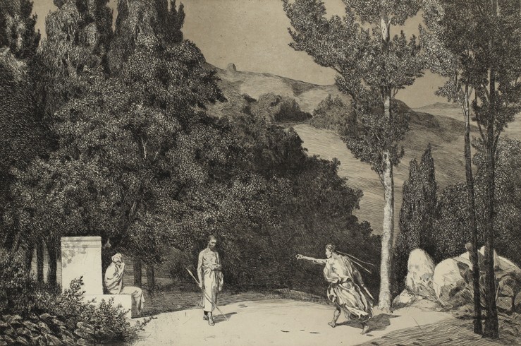 Pyramus and Thisbe II (From the series Opus II) à Max Klinger
