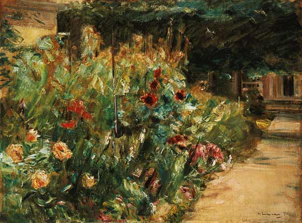 Pièce rapportée de fleurs dans le jardin de l'artiste à Wannsee à Max Liebermann