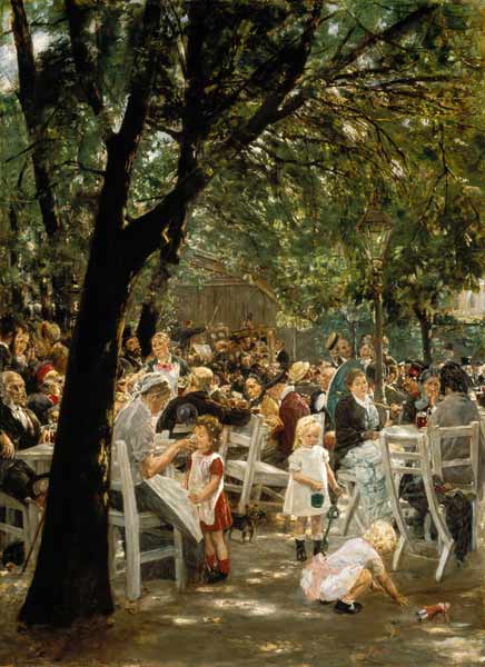 Münchner Biergarten 1883/84 à Max Liebermann