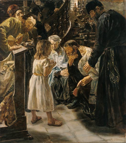 The Twelve-Year-Old Jesus in the Temple, 1879 (oil on canvas) à Max Liebermann