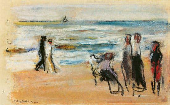 sur la plage à Max Liebermann