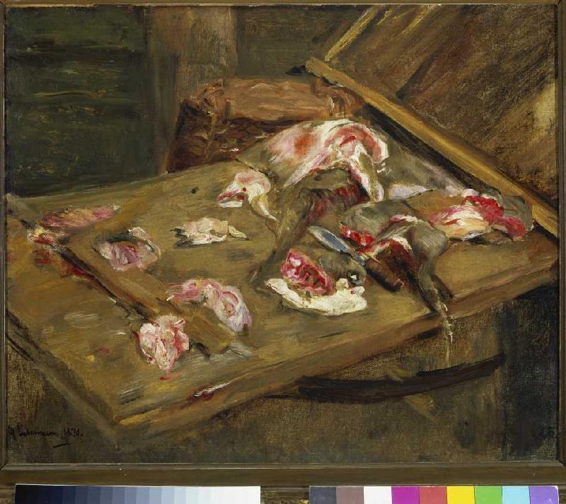 nature morte avec de la viande à Max Liebermann