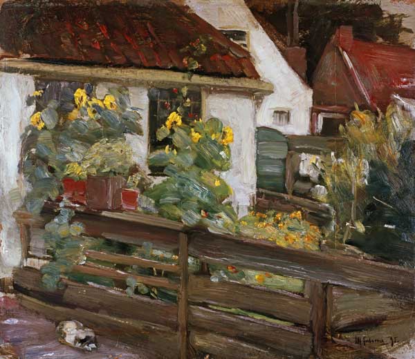 Garten mit Sonnenblumen à Max Liebermann