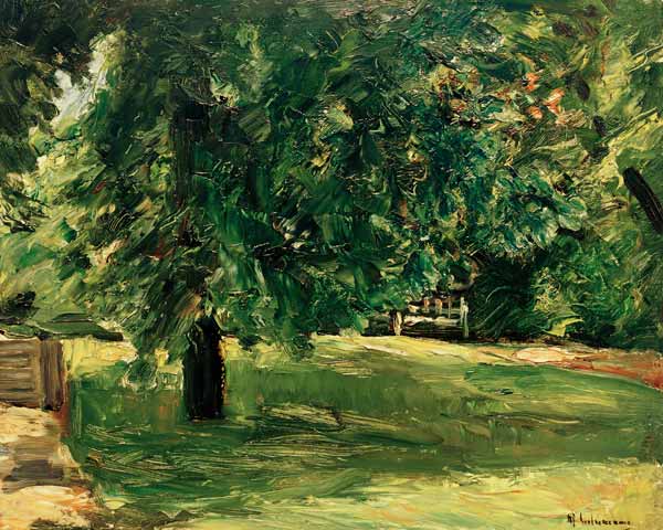 banc de jardin sous le marronnier à Max Liebermann