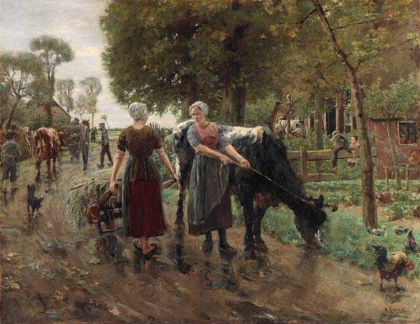 Holländische Dorfstraße à Max Liebermann