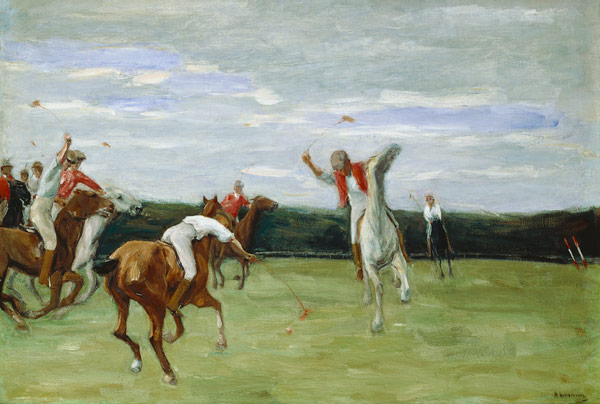 Polo player in Jenischpark, Hamburg, 1903 (oil on canvas) à Max Liebermann