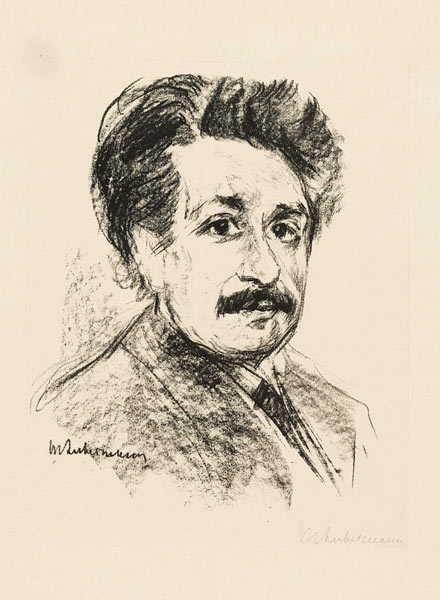 Portrait of Albert Einstein à Max Liebermann