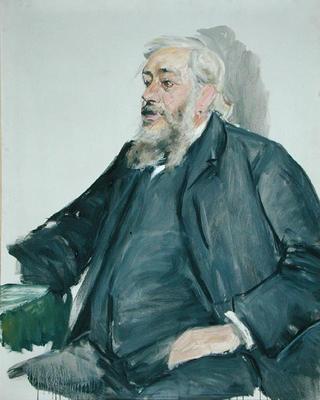 Second Study of Professor Justus Brinckmann (oil on canvas) à Max Liebermann