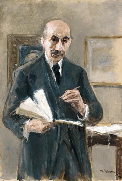 auto-portrait avec le livre de croquis à Max Liebermann