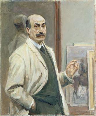 Self Portrait, 1910 (oil on canvas) à Max Liebermann