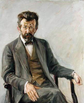 The Poet Richard Dehmel (1863-1920), 1909 (oil on canvas) à Max Liebermann