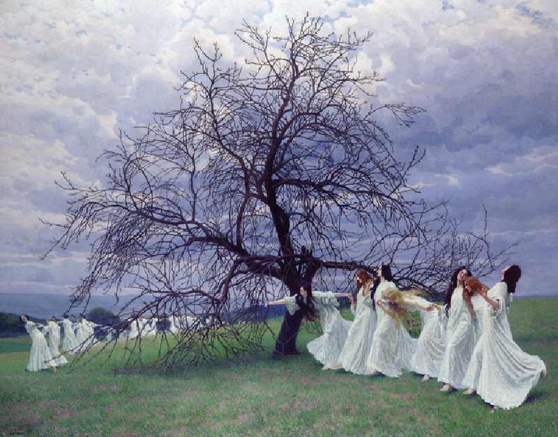 Fruhlingsreigen (Song of Spring), 1913 (oil on canvas) à Maximilian Lenz