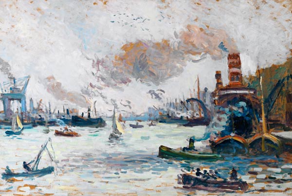 Der Hafen von Rotterdam à Maximilien Luce