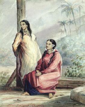 Two Tahitian Women, c.1841-48 (w/c on paper)