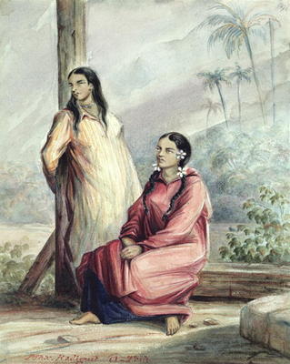 Two Tahitian Women, c.1841-48 (w/c on paper) à Maximilien Radiguet