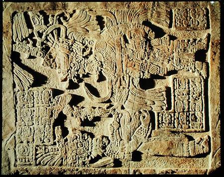 Stela depicting a High Priest and a Woman, from Yaxchilan à Mayan