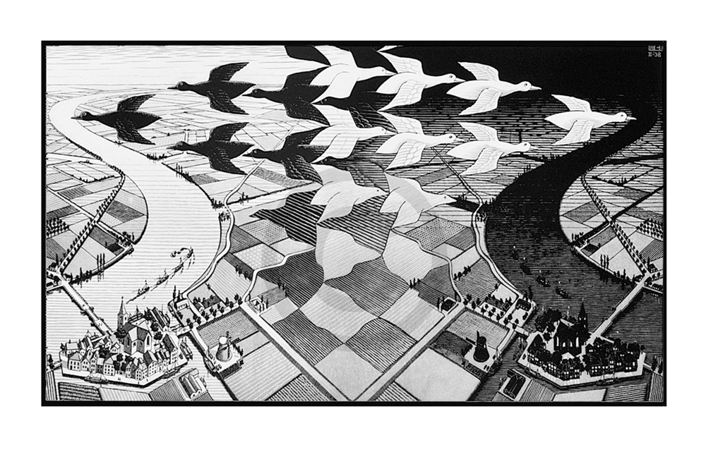 Tag und Nacht  - (ESE-07) à M.c. Escher
