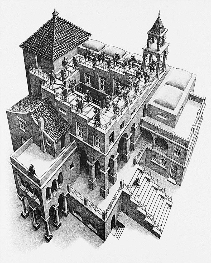 Treppauf und Treppab - (ESE-23) à M.c. Escher