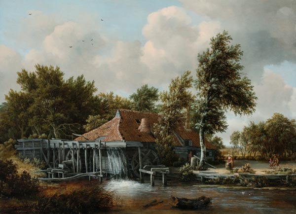 A Watermill à Meindert Hobbema