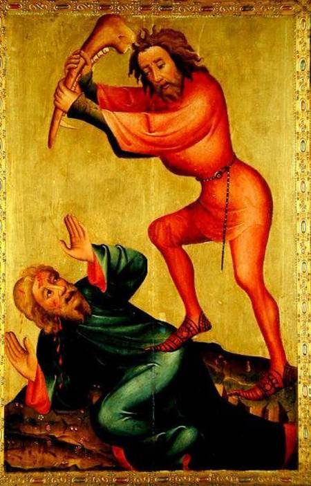 The killing of Abel, detail from the Grabower Altarpiece à Maître Bertram