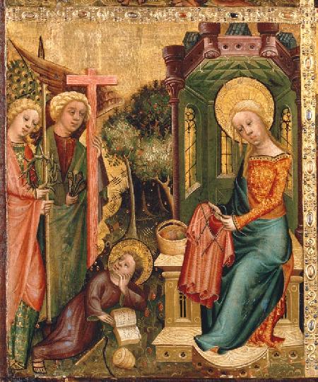 Buxtehuder autel de Marie visite des anges Marie, celui la jupe Christ tricote