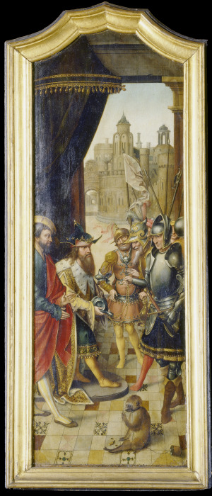 King David Receiving the Cistern Water of Bethlehem à Maître du culte grooteen