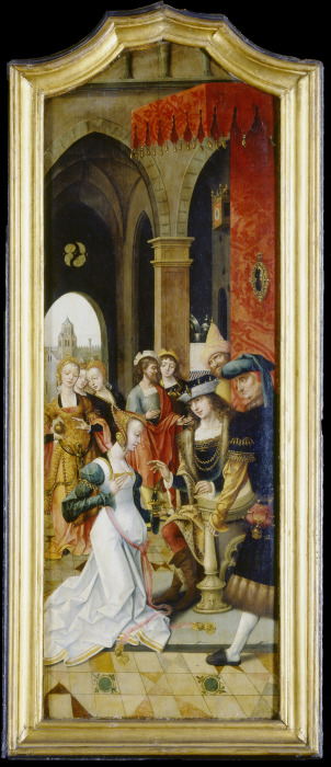 King Solomon Receiving the Queen of Sheba à Maître du culte grooteen