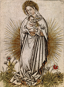 Marie avec l'enfant. à Maître du pouvoir féminin