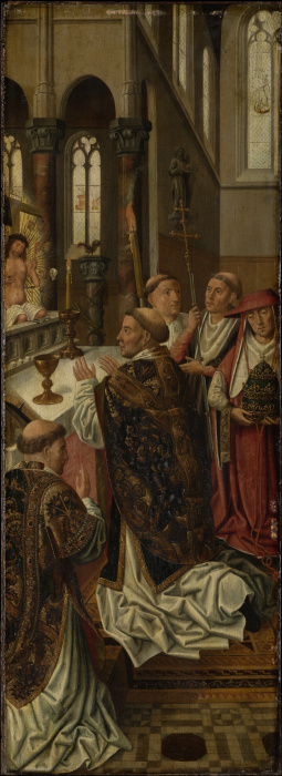 The Mass of St Gregory à Maître du triptyque Morrison