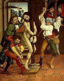 Les flagellation Jesus. Aile d'un autel