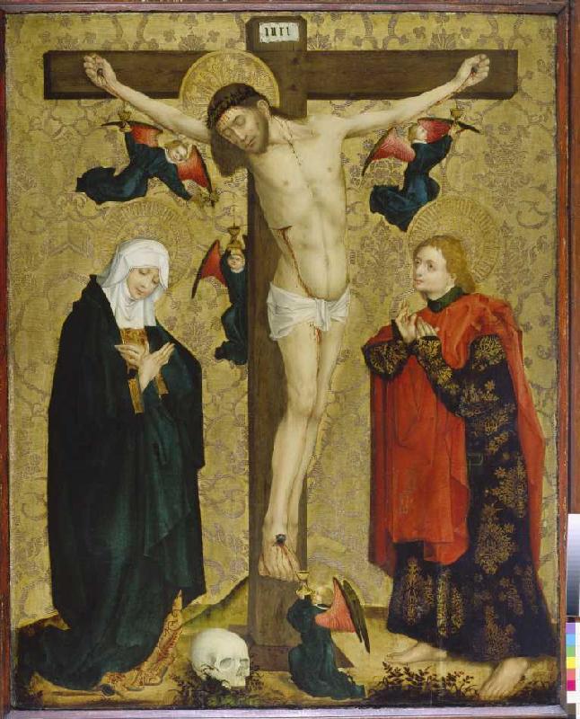 le Christ sur la croix avec Marie et Jean à Maître (rhénan)