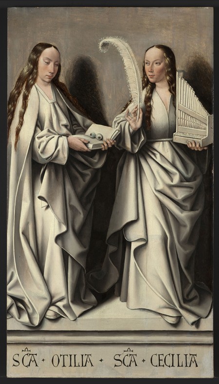 Saints Ottilia and Cecilia (Panel of the St Anne Altarpiece) à Maître de Francfort
