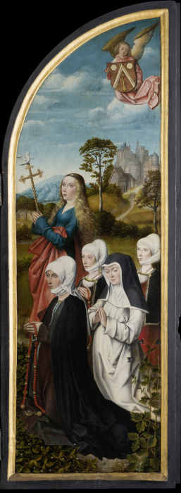 St Margret with Donors à Maître de Francfort