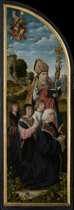 St Nicholas with Donors à Maître de Francfort