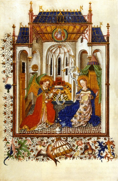 The Annunciation (From the Hours of Catherine of Cleves à Maître de Catherine de Clèves