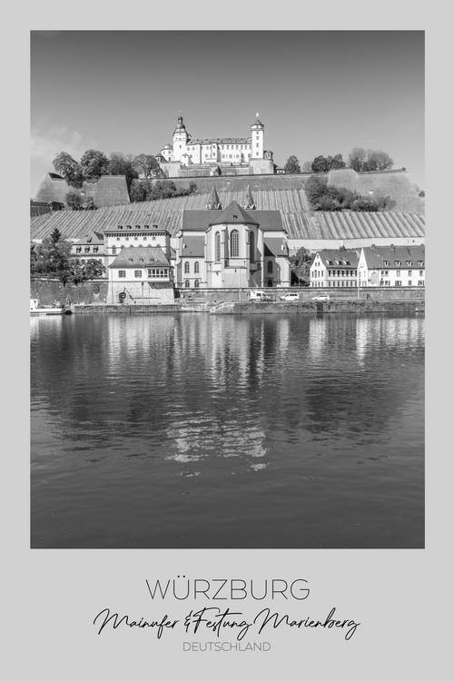 En point de mire : WÜRZBURG Les rives du Main et la forteresse de Marienberg à Melanie Viola