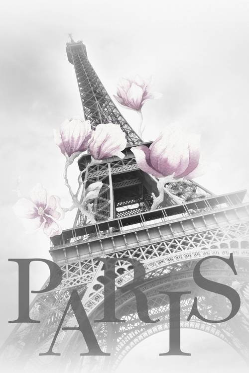 PARIS Tour Eiffel avec magnolias  à Melanie Viola