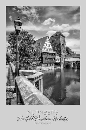 En point de mire : NÜRNBERG Weinstadel, château d\'eau et passerelle du bourreau 