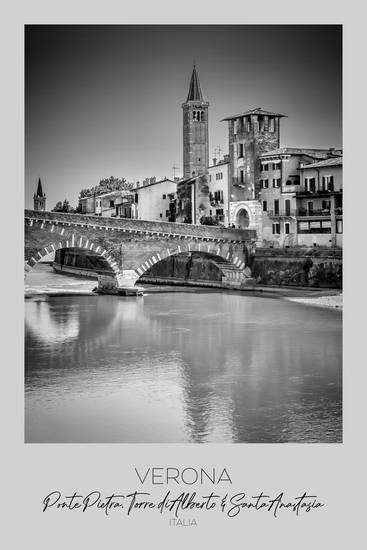 En point de mire : VERONA Ponte Pietra, Torre di Alberto & Sant\\\'Anastasia