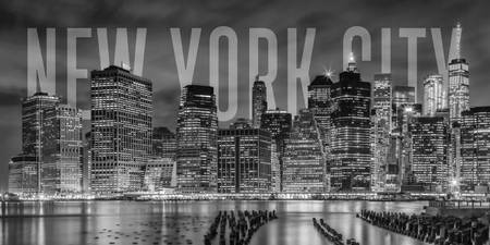 NEW YORK CITY Skyline | Panorama monochrome