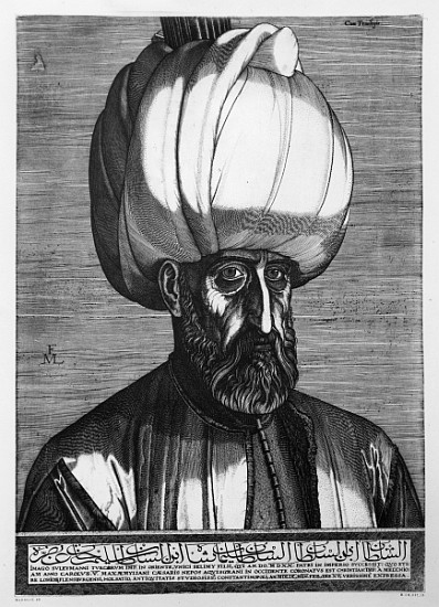 Suleiman the Magnificent; engraved in Constantinople à Melchior Lorck