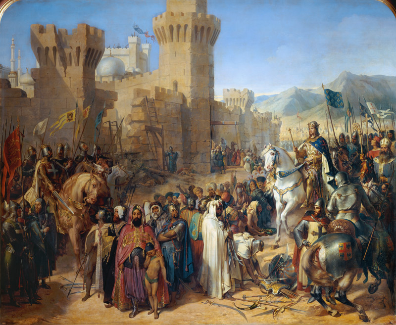 Ptolemais given to Philip Augustus (1165-1223) and Richard the Lionheart (1157-99) à Merry Joseph Blondel