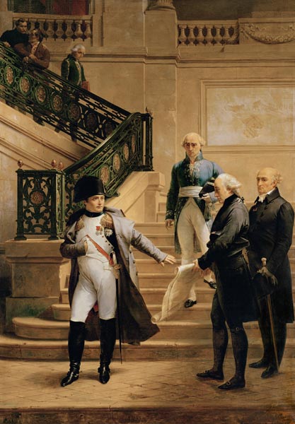 Napoleon I (1769-1821) in the Palais Royal Received by the President of the Tribunal and Refusing th à Merry Joseph Blondel