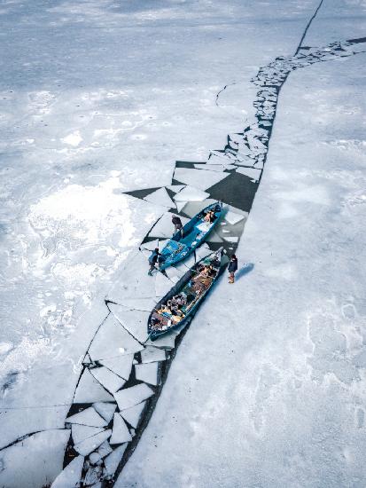 Fishermen On Ice