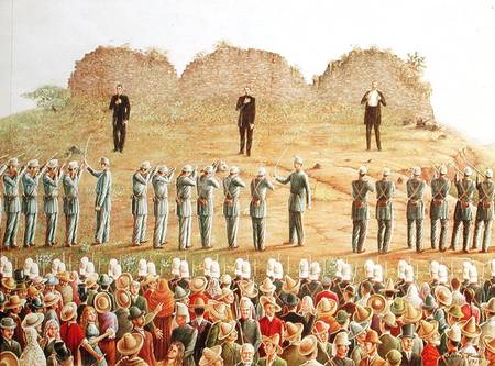 The Execution of Maximilian I (1832-67) à École mexicaine