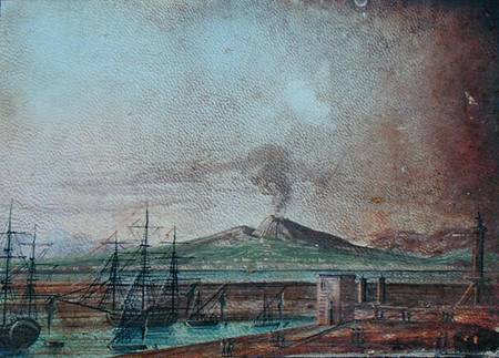 Vesuvius smoking, from Michael Faraday's scrapbook à Michael Faraday