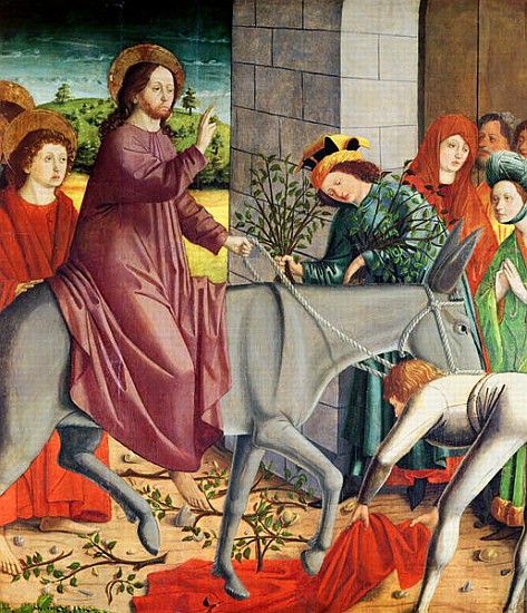 The Entry of Christ into Jerusalem, from the Altarpiece of St. Stephen, c.1470 à Michael Pacher