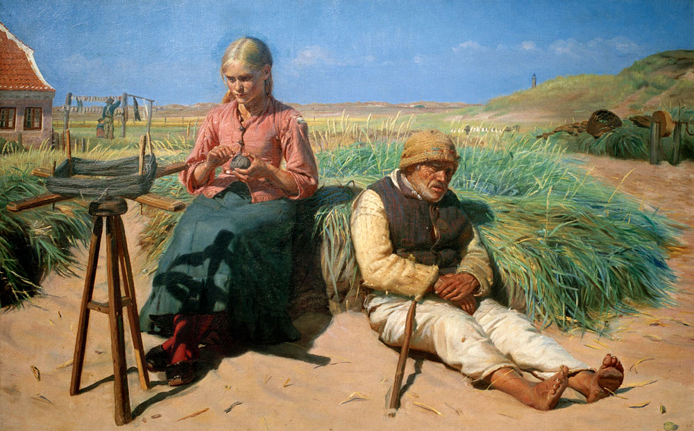 Der blinde Christian und Tine à Michael Peter Ancher