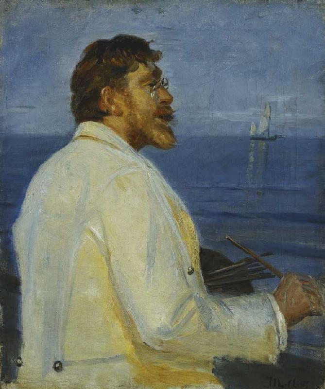 portrait du peintre Peter Severin Kroyer à Michael Peter Ancher