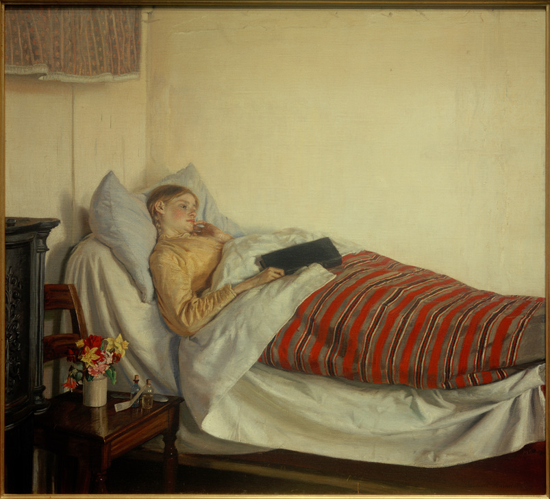 Ein krankes junges Mädchen. Tine Normand à Michael Peter Ancher